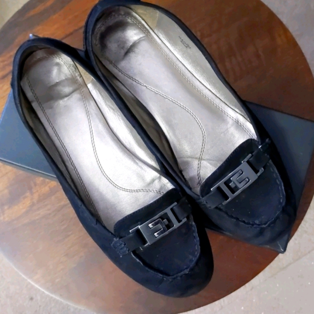 Tahari Maggie black suede comfort flats